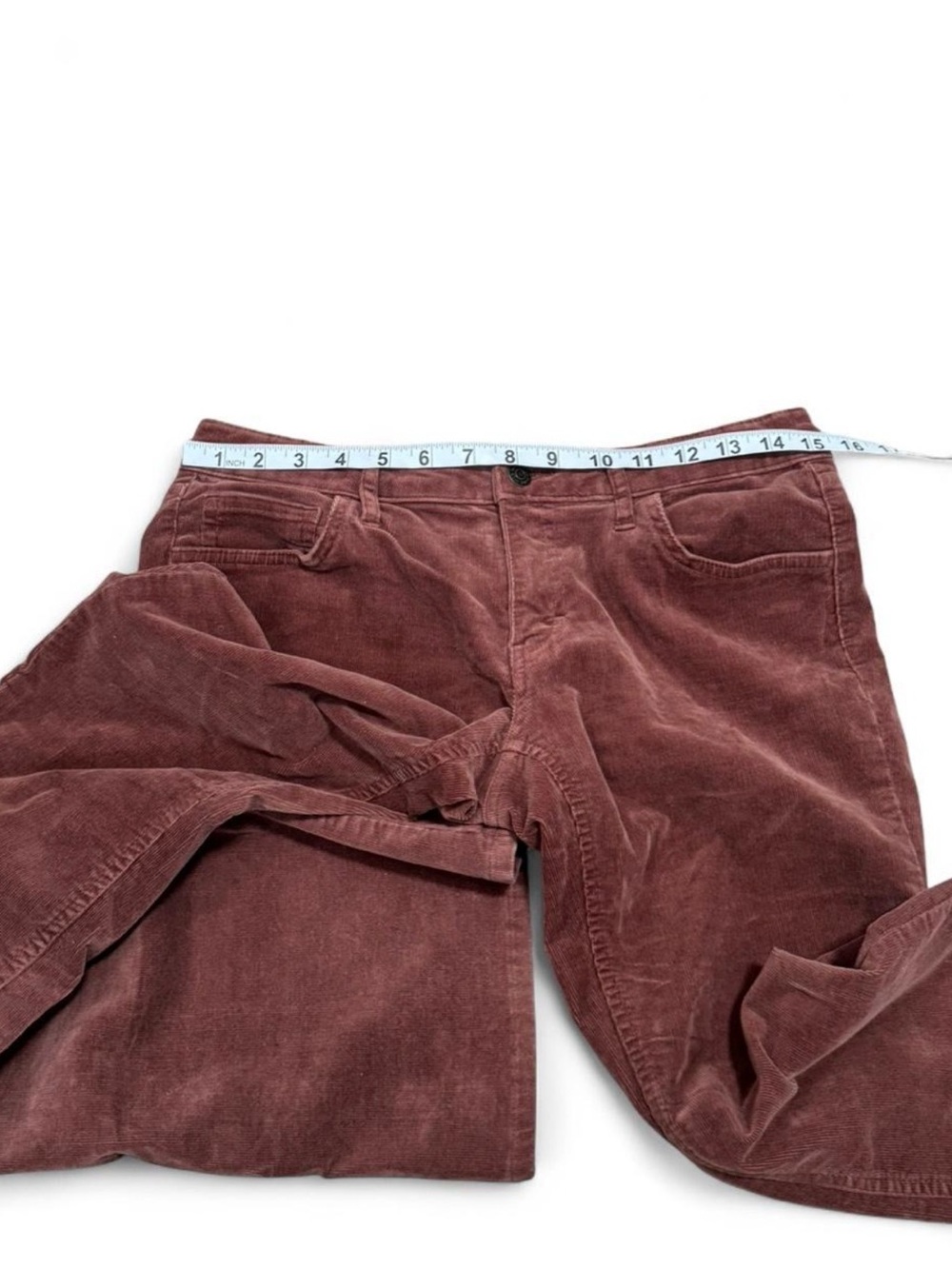 Corduroy Flare Pants in Dusty Brick Brown - Picture 7 of 7
